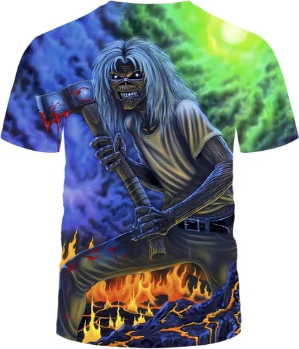 Vista 2 de Camiseta divertida con diseño de calavera