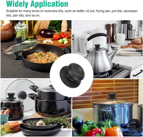 Vista 2 de 4 fundas para mango de tapa de olla, agarre universal, tapa de sartén superior, repuesto para ollas de cocción lenta, fundas para utensilios