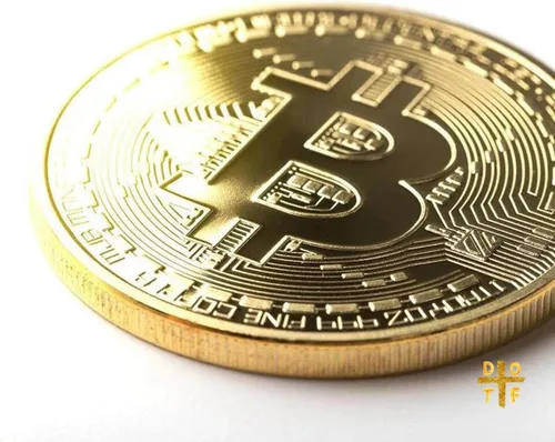 Vista 4 de Recuerdo de moneda Bitcoin con monedero, colección física de Bitcoin, Bitcoin chapado en oro para conmemoración, moneda criptográfica BTC