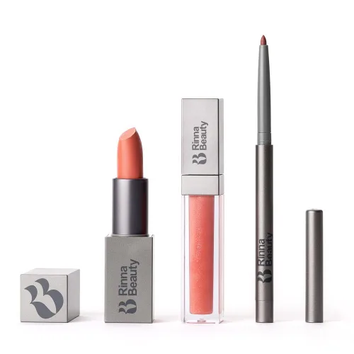 Vista 21 de Rinna Beauty Icon Lip Kit - Amelia - Kit de labios todo en uno, incluye lápiz labial, brillo de labios, delineador de labios, aspecto rosa dulce
