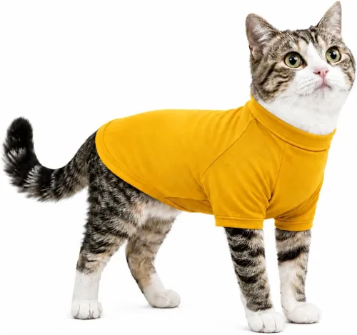 Vista 21 de Lovelonglong Sudadera para perro, otoño, invierno, clima frío, camisetas para perros pequeños, medianos y grandes, ropa de chihuahua, color negro, XS