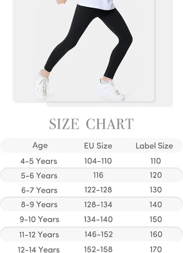 Vista 6 de Domee Girls Cotton Leggings Full Length Solid Pants Pack of 3