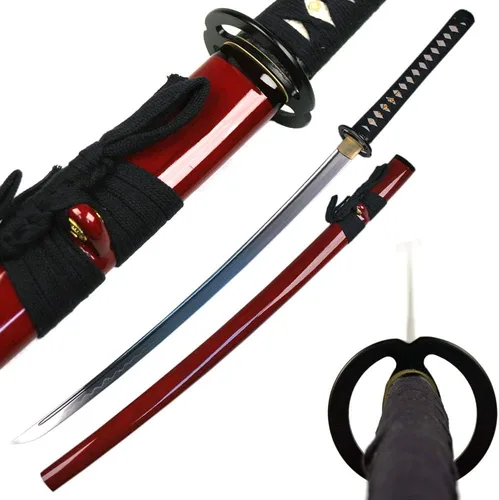 Vista 9 de Ace Martial Arts Supply Katana japonesa hecha a mano de acero al carbono, Daito Samurái, espada afilada, lista para la batalla