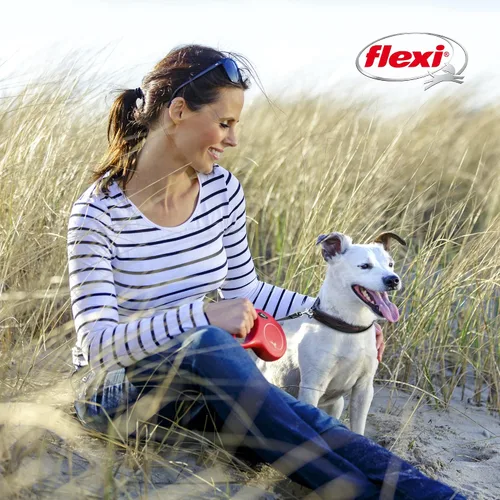 Vista 7 de Flexi - Correa retráctil clásica para perros, grande, 12 m, roja