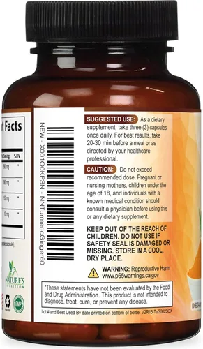 Vista 8 de Cúrcuma Curcumina con BioPerine & Jengibre 95% Curcuminoides 1950mg – Pimienta Negra para Absorción, Hecho en Estados Unidos, apoyo inmunológico