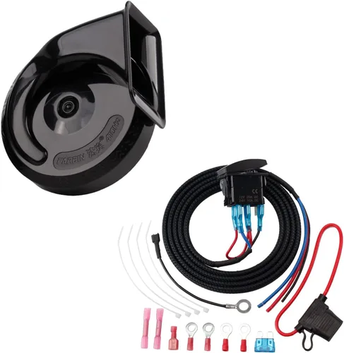 Vista 7 de Kit universal de bocina UTV con interruptor basculante LED y cable para carrito de golf, ATV, Polaris RZR, Ranger, General, Side by Side, Can-Am