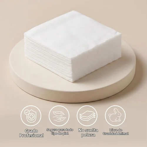 Vista 5 de Intrinsics Toallitas de Seda Pequeñas (200 unidades) – Toallitas de 2x2" de 4 capas de algodón de seda de baja absorción, sin pelusas, gasa