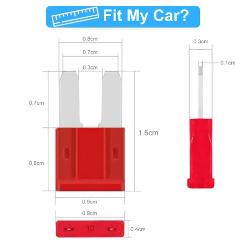 Vista 4 de Juego surtido de fusibles Micro2 - 105 fusibles ATR APT para automóvil con extractor de fusibles, fusible de repuesto automotriz para automóvil
