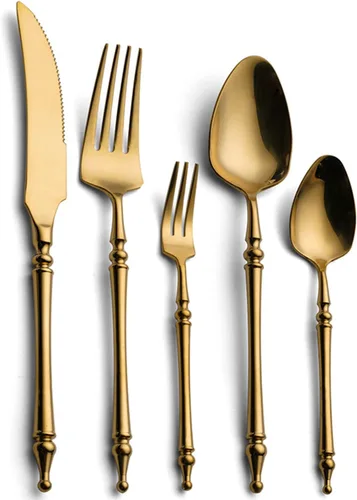 Vista 9 de Juego de cubiertos plateados de acero inoxidable pulido con espejo – Juego de cubiertos de 30 piezas de cubiertos de cena, utensilios para comer
