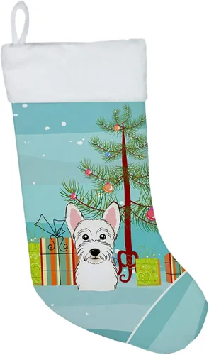 Vista 8 de Caroline's Treasures BB1590CS Árbol de Navidad y Alaskan Malamute Calcetines de Navidad para colgar en la chimenea, decoración de fiesta de Navidad