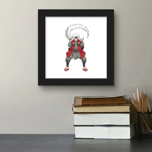 Vista 5 de Gallery Pops Naruto Shippuden - Arte de pared Jiraiya, versión enmarcada negra, 12 x 12 pulgadas