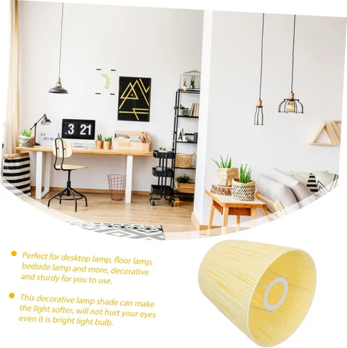 Vista 3 de DOITOOL Pantalla plisada para lámpara de mesa, estilo moderno, protección ocular