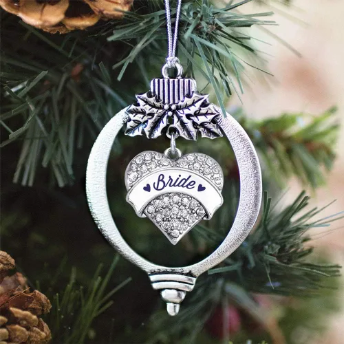 Vista 305 de Inspired Silver - Adorno con dije de hermana gemela - Adornos navideños de plata con circonitas cúbicas