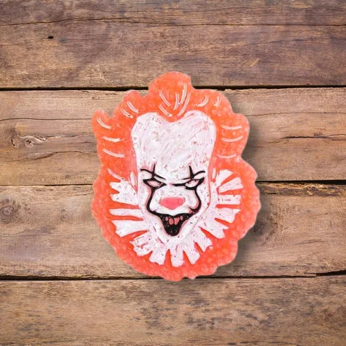 Vista 5 de Halloween IT Penny Wise Clown Scary Fall Freshie - Molde de freshie para perlas aromáticas curadas perfumadas de 4 x 3.1 x 0.8 pulgadas
