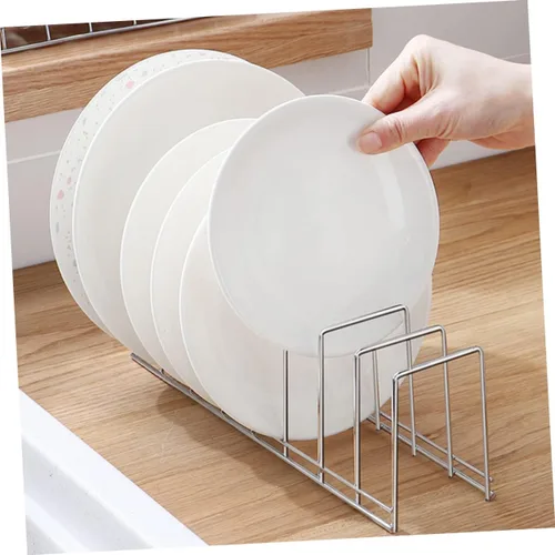 Vista 5 de Cabilock Bandeja de drenaje de 2 piezas de acero inoxidable Metal Dry Bowl Rack