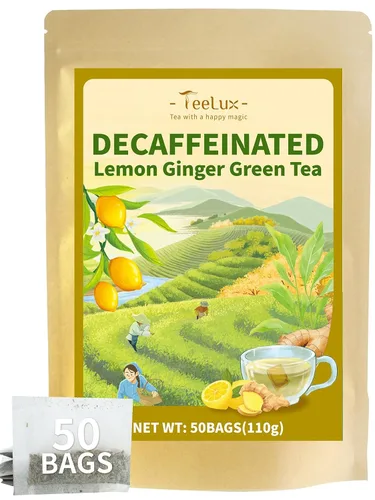 Vista 27 de TeeLux Bolsas de té verde menta, té verde con menta, menta verde y citronela, con cafeína, 100% real y natural, 100