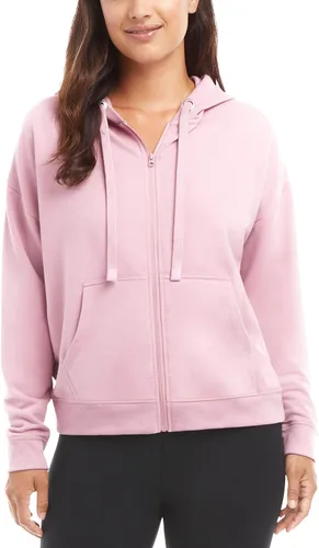 Vista 6 de Danskin Women's Zip Front Hoodie with Ruched Back Arctic Ice