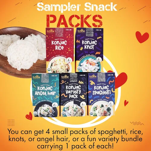Vista 3 de Fusion Select Konjac Noodles - Shirataki Angel Hair sustituto a base de plantas - Pasta de dieta saludable - rica en fibra - Vegana, apta para keto