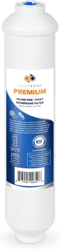 Vista 8 de Aquaboon Filtro de agua de carbón activado T33 - Filtro de agua en línea para refrigerador se adapta a línea de agua de 1/4 - Filtro para máquina