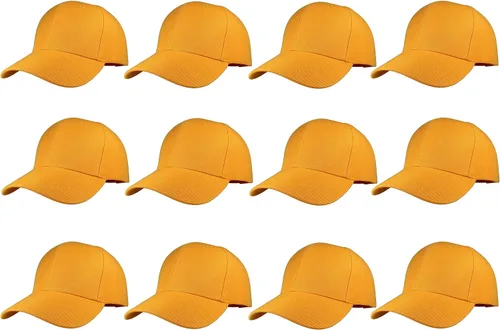 Vista 42 de Gorras de béisbol con correa trasera ajustable, lisas, negras, 12
