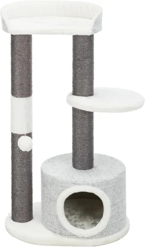 Vista 7 de Trixie Fonda Rascador para gatos de 39 pulgadas, rascador para gatos con base de tela suave y cuerda de sisal duradera, para gatos grandes con base