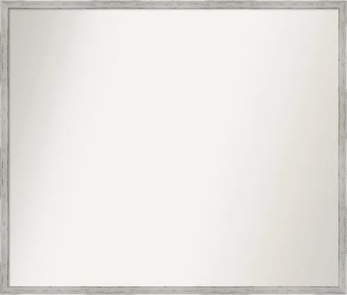 Vista 304 de Amanti Art Espejo de baño blanco para sobre el fregadero, 22 x 45 pulgadas, espejo de tocador rectangular blanco Lucie, marco de madera moderno
