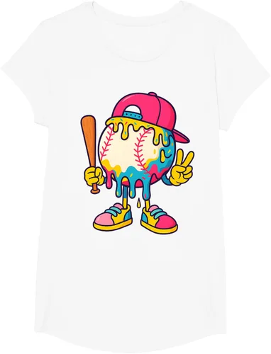 Vista 22 de Camiseta de béisbol Ice Cream Drip Youth Back To School Baseball Stuff