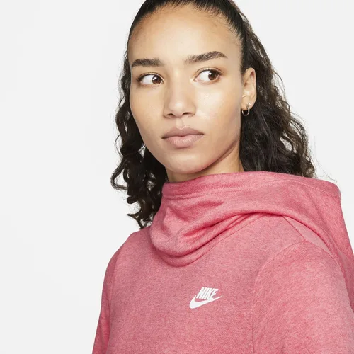 Vista 3 de Nike - Sudadera Varsity NSW con capucha de forro polar para mujer.