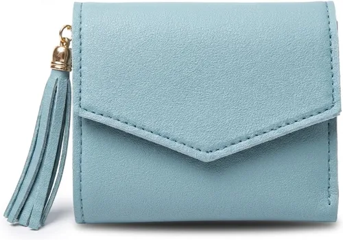 Vista 19 de Cartera con tarjetero RFID para mujer, billetera delgada, plegable, multitarjeta, con cremallera, monedero