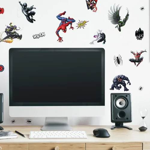 Vista 2 de RoomMates - Paquete de calcomanías adhesivas para pared de Spider-Man (despegar y pegar)