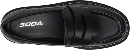 Vista 5 de Soda "Eureka" Mocasines con plataforma para mujer, suela con detalle cosido