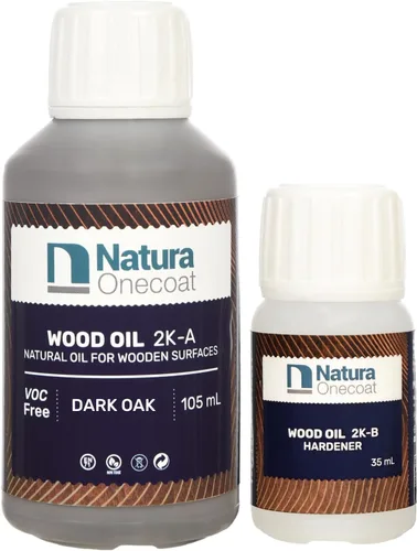 Vista 49 de Aceite Mancha para Madera - 769 pies² - 1.3 L, Blanco – Acabado de Madera para Muebles de Interior y Pisos - Aceite de Madera de Linaza - Secado