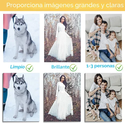 Vista 3 de Pintura personalizada por números, pintura personalizada por números para principiantes, pintura al óleo de lienzo para hacer tu foto, juego