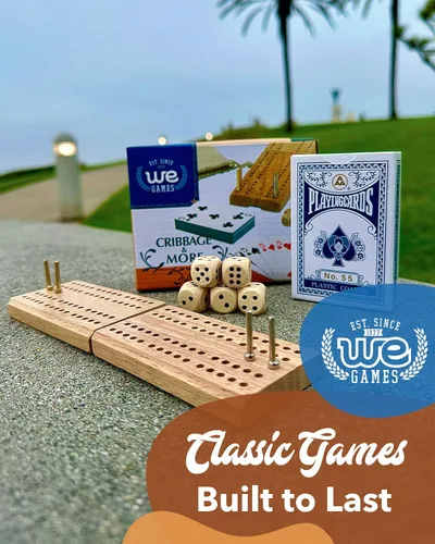 Vista 9 de WE Games Juego de mesa de cuna, tablero de cuna de viaje con ranura de almacenamiento y bolsa con cordón para almacenamiento de tarjetas, tablero