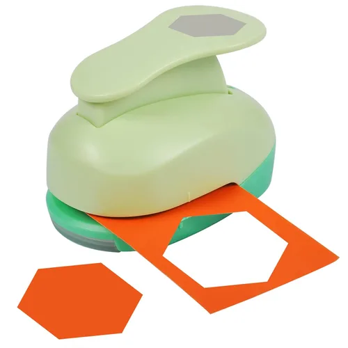 Vista 8 de UCEC Perforadora de mariposa de 1 pulgada, perforadores de papel para manualidades, perforadora de palanca hecha a mano, forma de agujero