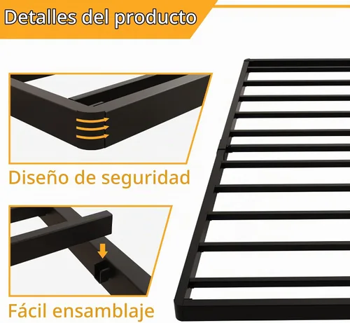 Vista 6 de Maenizi Twin Box Spring - Tabla de perfil bajo de 2 pulgadas