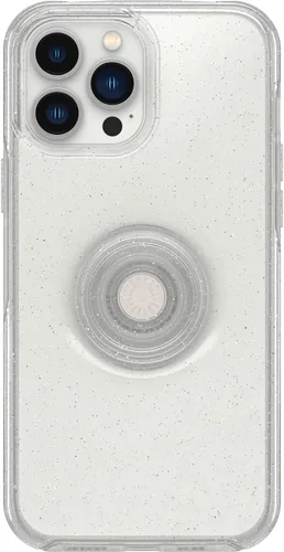 Vista 2 de OtterBox Otter + POP Symmetry Series - Funda transparente para iPhone 13 Pro Max, polvo de estrellas (transparente/brillante)