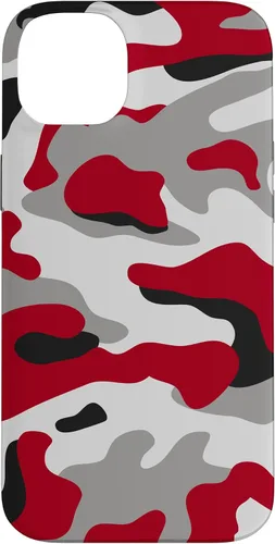 Vista 15 de red camo Print red and Black Camoflage Pattern Phone Case for iPhone 17