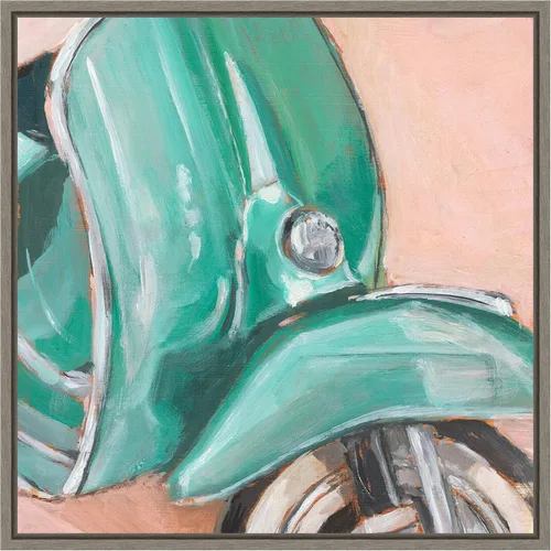 Vista 18 de Amanti Art Framed Canvas Wall Art 16x16 Retro Scooter IV by Ethan Harper, Framed Wall Art Canvas, Transportation Artwork, Traditional Decor, Small