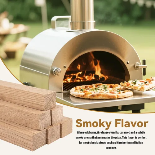 Vista 3 de Horno de pizza de roble blanco y ahumador de barbacoa, leña de cocina, secado al horno de 8 pulgadas para Ooni Karu 16 y Kamado Joe, troncos