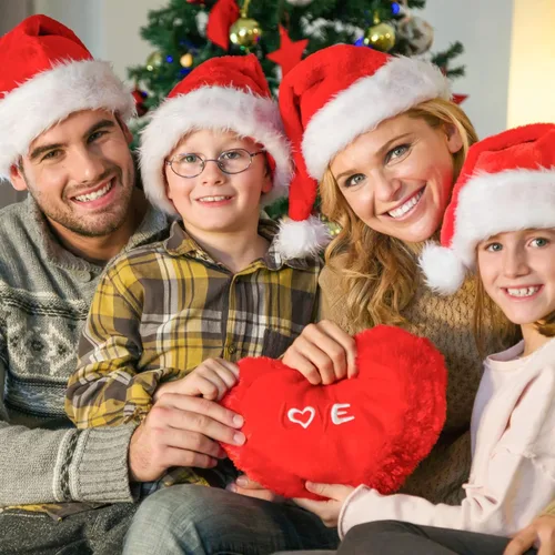 Vista 5 de RJVW Sombrero de Navidad, sombrero de Papá Noel, sombrero de Navidad para adultos, unisex, de terciopelo, clásico, sombrero de Santa para Navidad