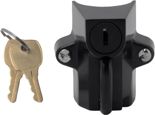 Vista 9 de Kit de bloqueo de seguridad para casco de motocicleta para tubos de 7/8" a 1 1/4" de diámetro para Harley Chrome (negro)