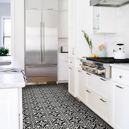 Vista 3 de FloorPops Azulejos góticos adhesivos para el suelo, FP2475, color negro