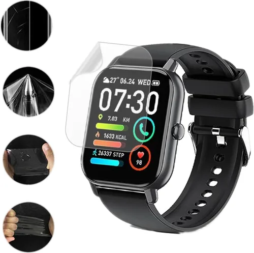 Vista 4 de Protector de pantalla compatible con Quican, Tensky ID208 PLUS Smartwatch (paquete de 6) película de TPU transparente compatible con reloj