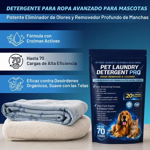 Vista 4 de Detergente para ropa para mascotas Pro removedor de olores enzimáticos