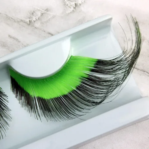 Vista 9 de Elegant Lashes QUEENIE Halloween Pride Rainbow colorido desfile pestañas postizas (negro)