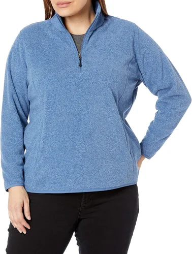 Vista 5 de Tienda Essentials Women's Classic-Fit Long-Sleeve Quarter-Zip Polar Fleece Pullover Jacket (Available in Plus Size)