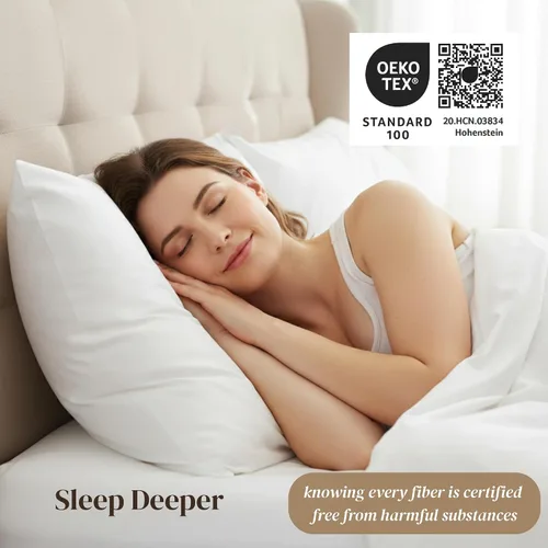 Vista 7 de Beckham Hotel Collection Juego de sábanas tamaño Twin 100% algodón, ropa de cama de satén de lujo 500TC, bolsillo profundo de 16", que absorbe
