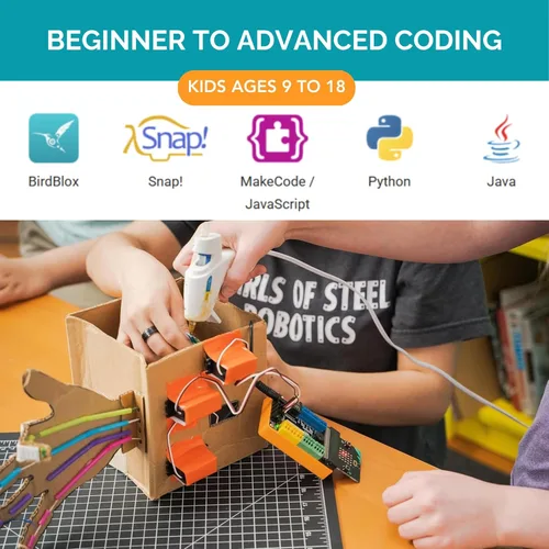 Vista 4 de BirdBrain Technologies Hummingbird Bit Premium Kit I Robótica para niños Unlimited robot designs for creative STEM learning, Teach coding with