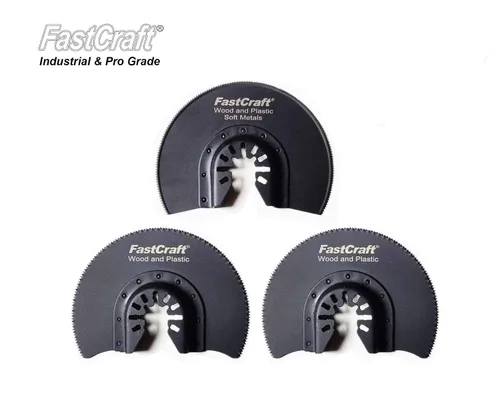 Vista 2 de FastCraft - Hojas de sierra oscilantes de alta calidad, 40 piezas, se adapta a la mayoría de las marcas